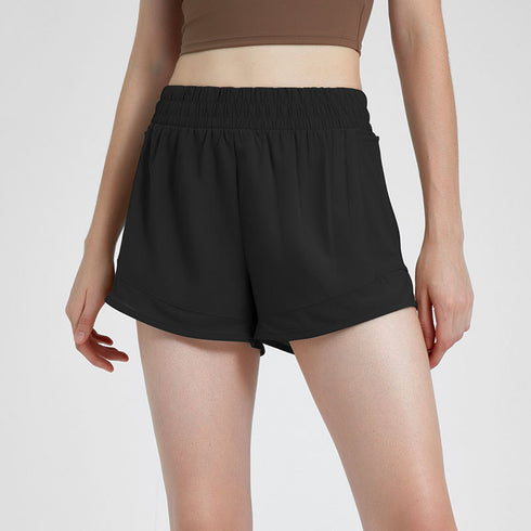 Women's Fake Two Piece Hi-Waist Quick Dry Shorts