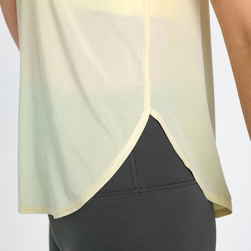 Women's Fake Two Piece Yoga Loose Sports Bra Tank