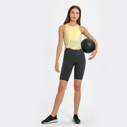 Women's Fake Two Piece Yoga Loose Sports Bra Tank