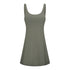 Women's Fake Two Piece Casual Activewear Dresses with Bra Pads