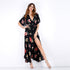 Women's Fashion Printed Beach Short Sleeve Long Dresses