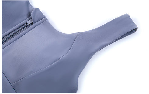 Women's Fashion Sports Zipper Bras Fitness Yoga Bra Pads