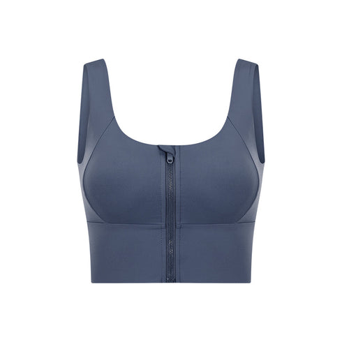 Women's Fashion Sports Zipper Bras Fitness Yoga Bra Pads