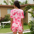 Women's Fashionable Loose T-shirt Shorts Two Piece Outfits