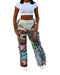 Women's Fashionable Patchwork Print Straight Leg Pants