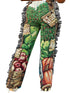 Women's Fashionable Patchwork Print Straight Leg Pants