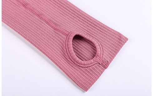 Women's Fitness Breathable Sport Running Round Collar Shirt