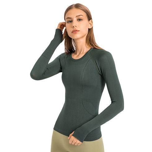 Women's Fitness Breathable Sport Running Round Collar Shirt