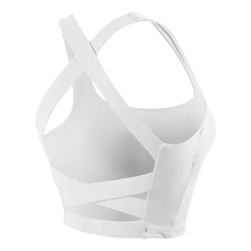 Women's Fitness Criss Cross Back Bras with Bra Pads