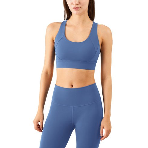 Women's Fitness Criss Cross Back U Neck Bralette Bra