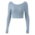 Women's Fitness Crop Sweatshirts with Bra Pads