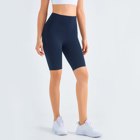 Women's Fitness Hi-Waist Naked Feeling Mid Thigh Shorts
