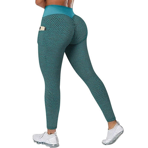 Women's Fitness Hi-Waist Running Yoga Pants with Pocket