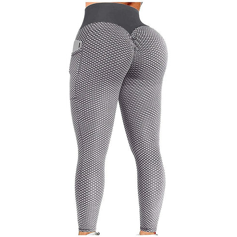 Women's Fitness Hi-Waist Running Yoga Pants with Pocket
