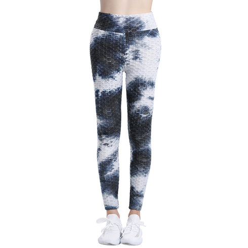Women's Fitness Hi-Waist Thigh Lift Skinny Tie-dye Yoga Pants
