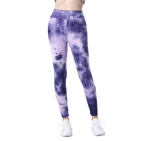 Women's Fitness Hi-Waist Thigh Lift Skinny Tie-dye Yoga Pants