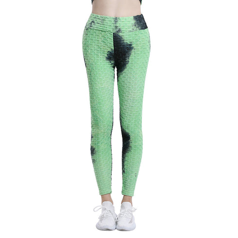 Women's Fitness Hi-Waist Thigh Lift Skinny Tie-dye Yoga Pants