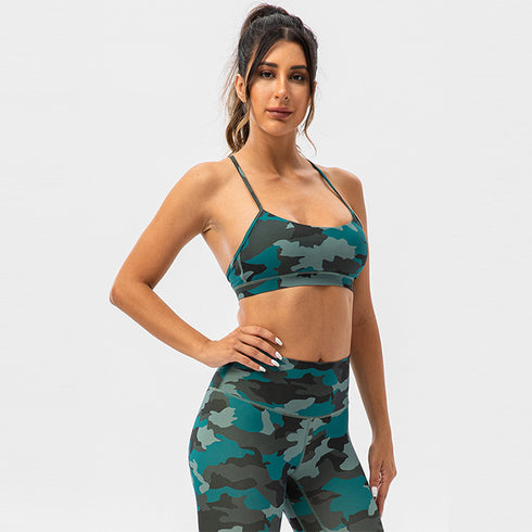 Women's Fitness High Impact Support Bralette Camo Bras
