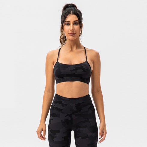 Women's Fitness High Impact Support Bralette Camo Bras
