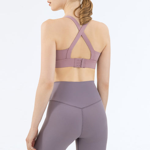 Women's Fitness High Impact Support Criss Cross Back Bra