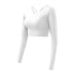 Women's Fitness Long Sleeve Sexy Crop Tops