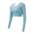 Women's Fitness Long Sleeve Sexy Crop Tops