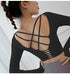 Women's Fitness Long Sleeve Sexy Crop Tops
