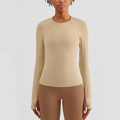 Women's Fitness Long Sleeve Slim Skinny Running Sweatshirts