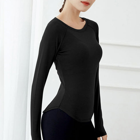 Women's Fitness Round Neck Long Sleeve Sweatshirts