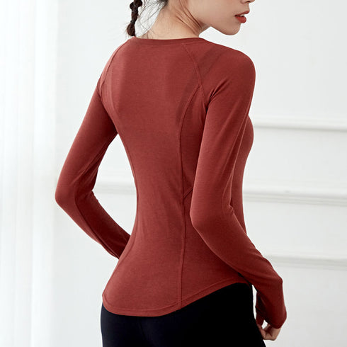 Women's Fitness Round Neck Long Sleeve Sweatshirts