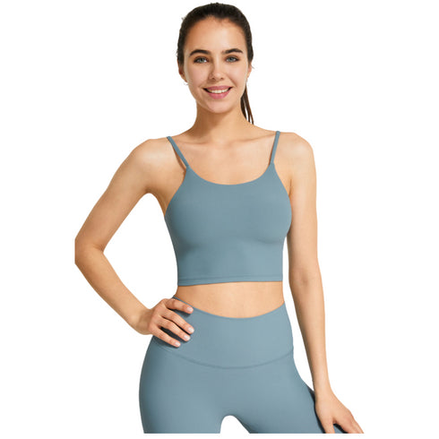 Women's Fitness Running Backless Skinny Spaghetti Strap Tank