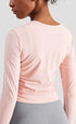 Women's Fitness Running Long Sleeve Plicated Sweatshirts