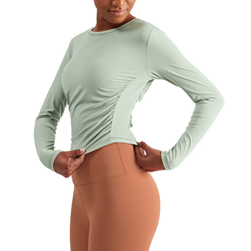 Women's Fitness Running Naked Feeling Plicated Sweatshirts