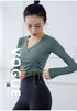 Women's Fitness Running V-Neck Drawstring Sweatshirts