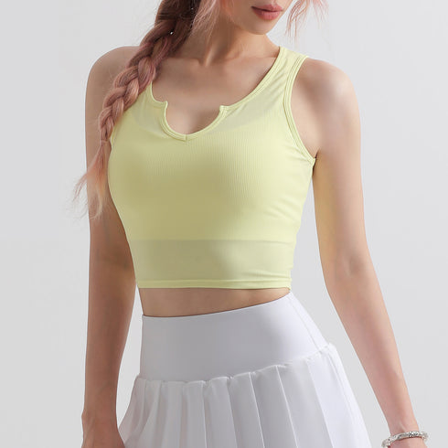 Women's Fitness Running V Neck Skinny Sleeveless Tank
