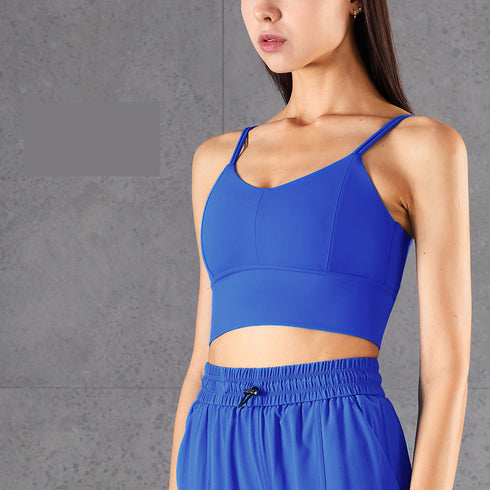 Women's Fitness Spaghetti Strap Breathable Bralette Bra