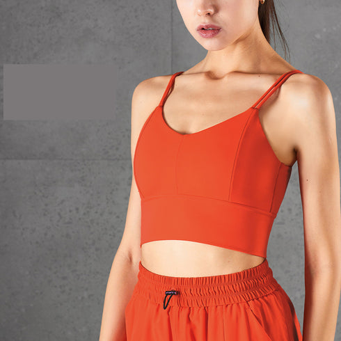 Women's Fitness Spaghetti Strap Breathable Bralette Bra