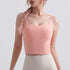 Women's Fitness Spaghetti Strap Sleeveless Tank with Bra Pads