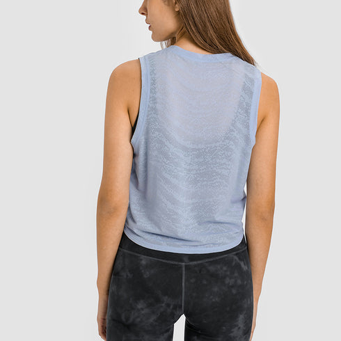 Women's Fitness Sport Sleeveless Loose Breathable T-Shirt