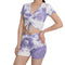 Women's Fitness Sport Tie-dye T-shirt Shorts Yoga Suits