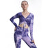 Women's Fitness Tie-dye Drawstring Yoga Crop Tops