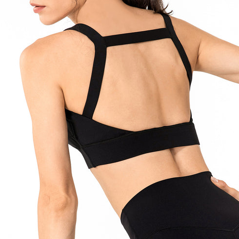 Women's Fitness Yoga High Impact Support Backless Sexy Bra