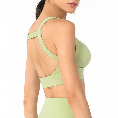 Women's Fitness Yoga High Impact Support Backless Sexy Bra