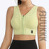 Women's Fitness Yoga Removable Cups Zipper Bra