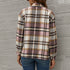 Women's Flannel Plaid Jacket Button Shirts Coats