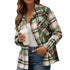 Women's Flannel Plaid Jacket Button Shirts Coats