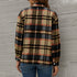 Women's Flannel Plaid Jacket Button Shirts Coats