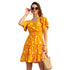 Women's Floral Dress V-neck Casual French Dresses