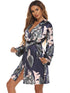 Women's Flower Print Pajama Tops Lounge Nightwear