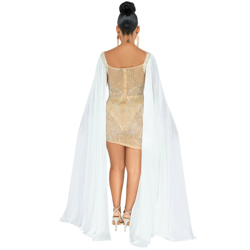 Women's Fluoroscopy Gauze Nightclub Bodycon Dresses